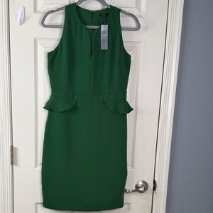 New Ann Taylor Green Midi Dress Office Wear Holiday Career